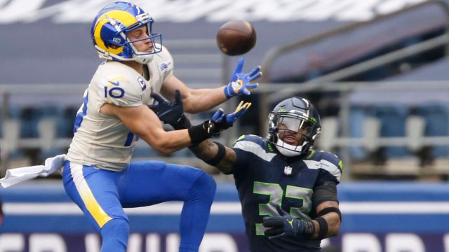 Los Angeles Rams wide receiver Cooper Kupp and Seattle Seahawks safety Jamal Adams