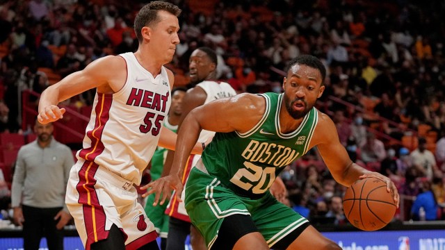 Boston Celtics forward Jabari Parker, Miami Heat forward Duncan Robinson