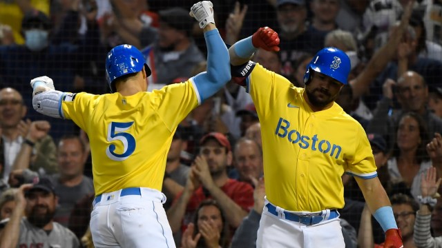 Boston Red Sox utilitymen Kyle Schwarber and Kiké Hernández