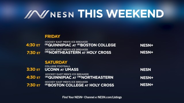 NESN weekend college programming lineup