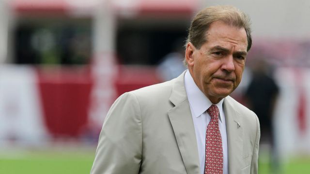 Alabama college football head coach Nick Saban