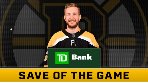 Boston Bruins Goalie Linus Ullmark -- Save of the Game