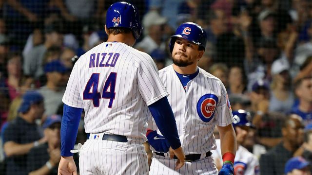 Boston Red Sox outfielder Kyle Schwarber and New York Yankees first baseman Anthony Rizzo