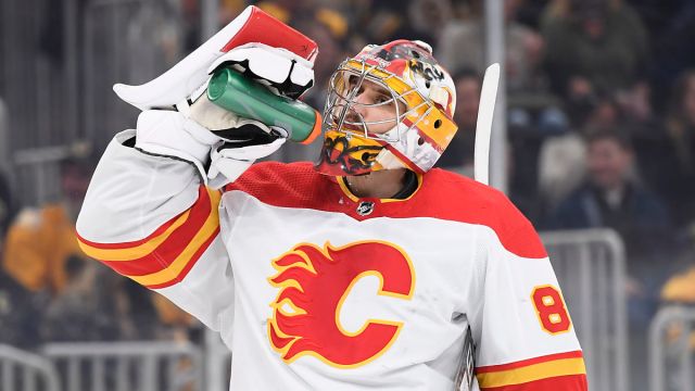 Calgary Flames goaltender Dan Vladar