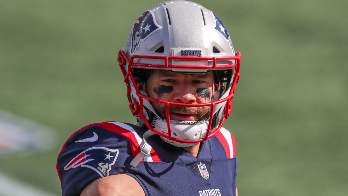 Julian Edelman's reaction to a Patriots player wearing the No. 11 jersey