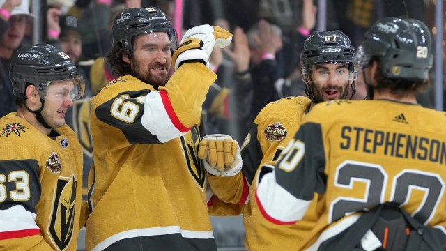 Vegas Golden Knights forwards Mark Stone and Max Pacioretty