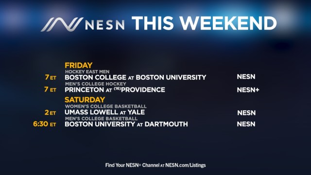 NESN college programming weekend lineup (Dec. 10)