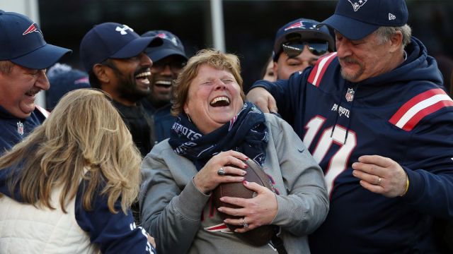 New England Patriots fan Sue LaPlante