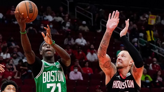 Boston Celtics point guard Dennis Schroder, Houston Rockets center Daniel Theis
