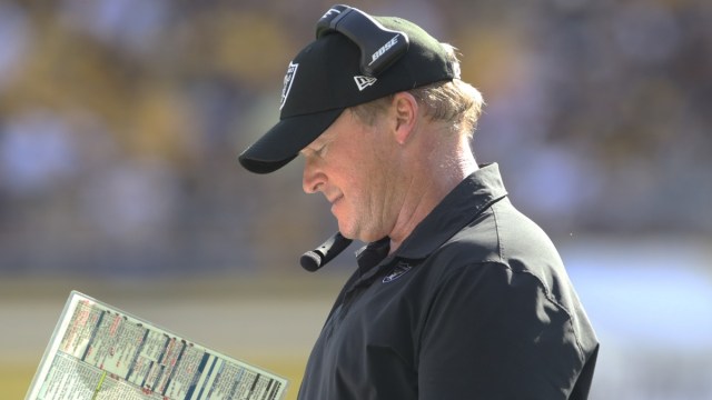 Former Las Vegas Raiders head coach Jon Gruden