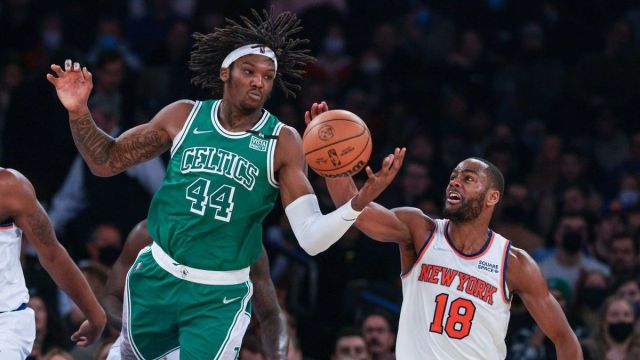 Boston Celtics center Robert Williams, Knicks guard Alec Burks