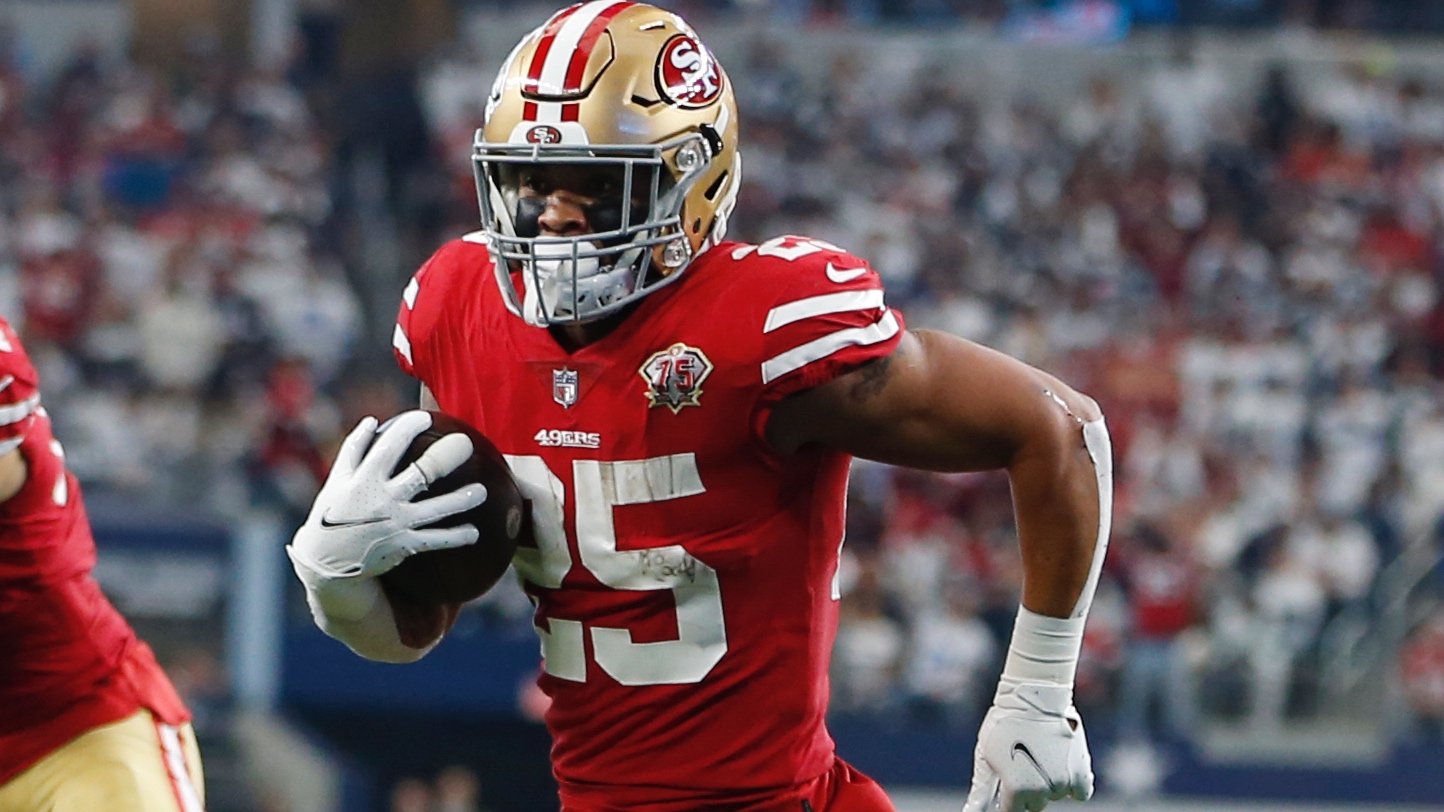 Elijah Mitchell player props odds, tips and betting trends for the NFL  Playoffs