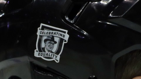 Decal celebrating Hockey Hall of Fame player Willy O'Ree