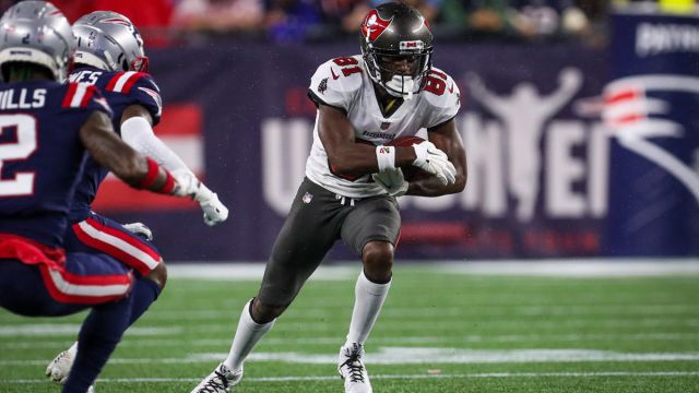 Tampa Bay Buccaneers receiver Antonio Brown against the New England Patriots