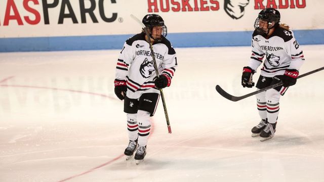 Northeastern women's hockey forwards Maddie Mills, Maureen Murphy