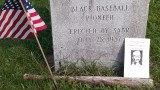 The gravestone of baseball pioneer Bud Fowler