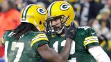 Green Bay Packers wide receiver Davante Adams and quarterback Aaron Rodgers