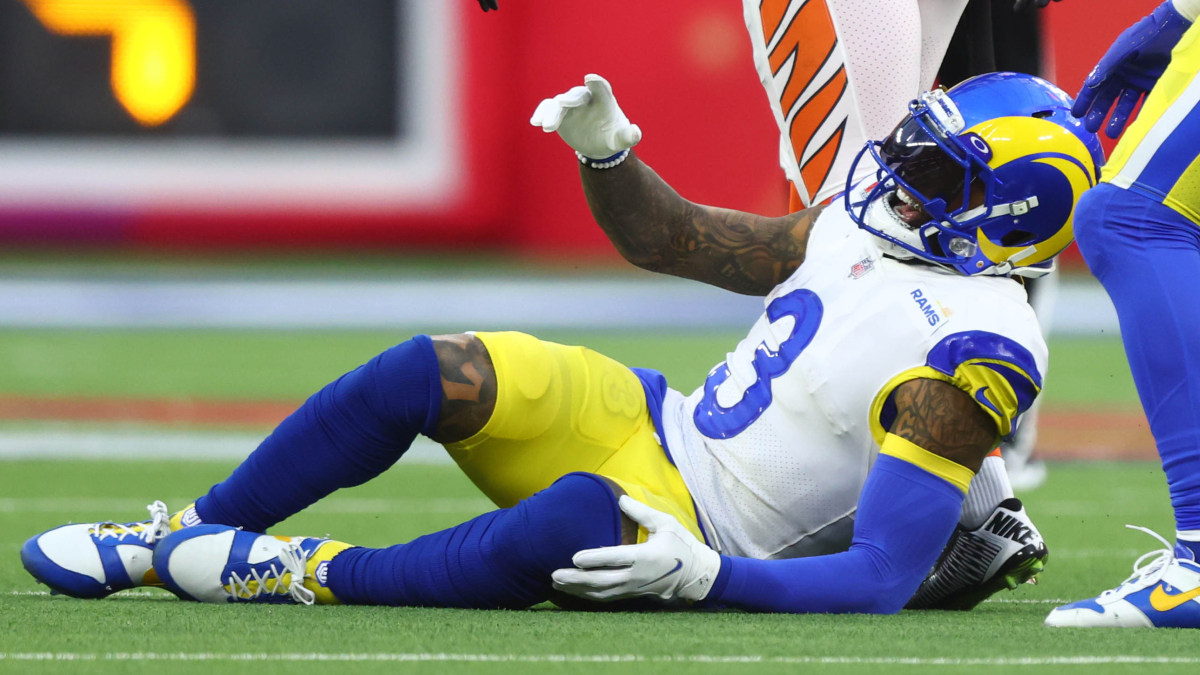 Rams WR Odell Beckham suffers knee injury in second quarter of Super Bowl  LVI