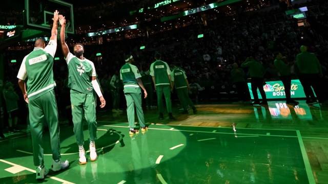 Boston Celtics forward Al Horford and guard Jaylen Brown