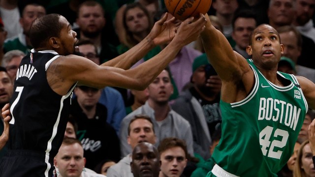 Brooklyn Nets forward Kevin Durant and Boston Celtics forward Al Horford