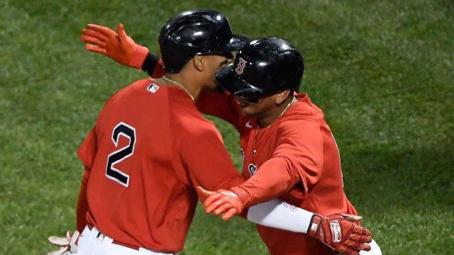 Boston Red Sox shortstop Xander Bogaerts and third baseman Rafael Devers