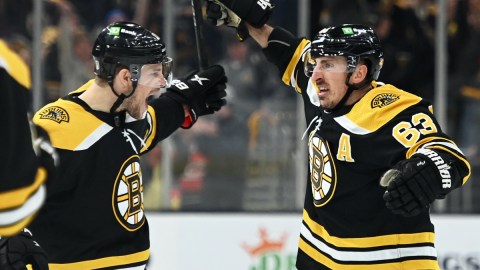 Boston Bruins left wing Brad Marchand, Charlie Coyle