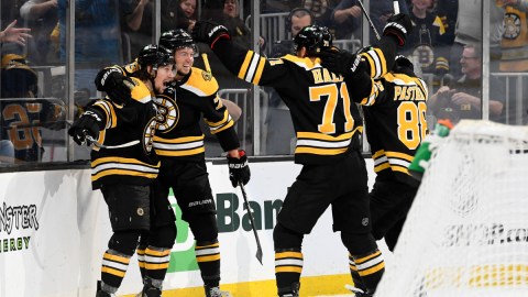 Boston Bruins celebrate Game 6 victory
