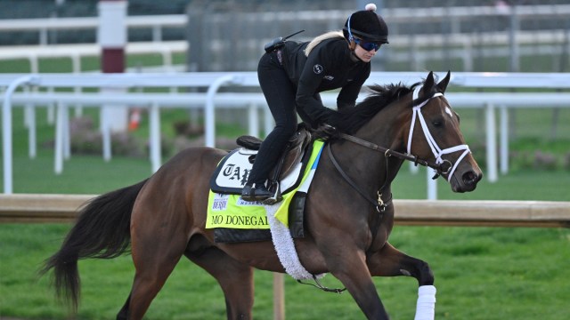 Kentucky Derby entry Mo Donegal works out at Churchill Downs