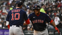 Boston Red Sox sluggers Rafael Devers and Trevor Story