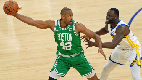 Boston Celtics forward Al Horford and Golden State Warriors forward Draymond Green