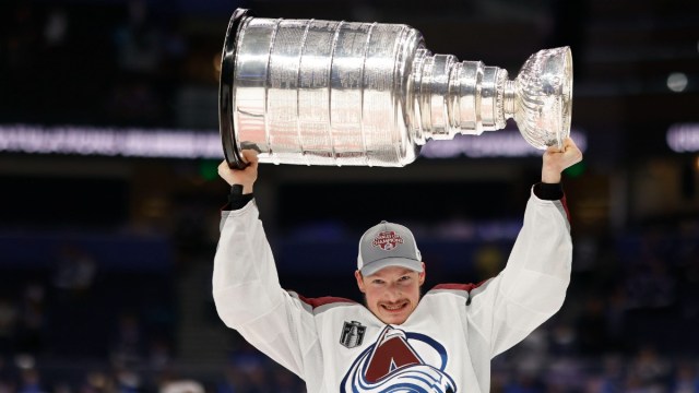 I guess it's a new record': Avalanche dents Stanley Cup minutes after  winning
