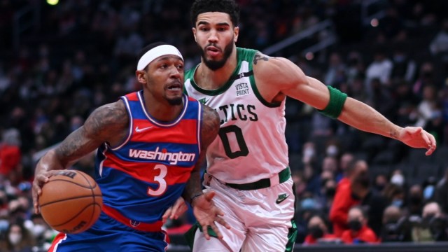 Boston Celtics forward Jayson Tatum, Washington Wizards guard Bradley Beal