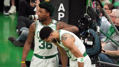 Boston Celtics guard Marcus Smart, forward Jayson Tatum