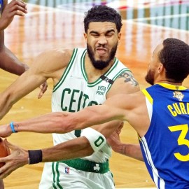 Boston Celtics forward Jayson Tatum, Golden State Warriors guard Stephen Curry