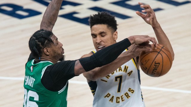 Boston Celtics guards Marcus Smart, Malcolm Brogdon