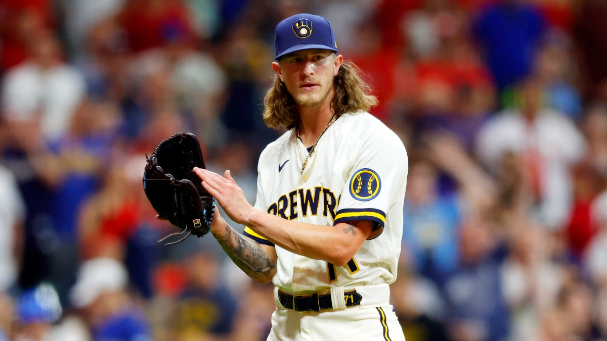 Josh Hader 2022-23 City Connect Brewers x Padres Blue White 71 Split  Edition Jersey - Dingeas