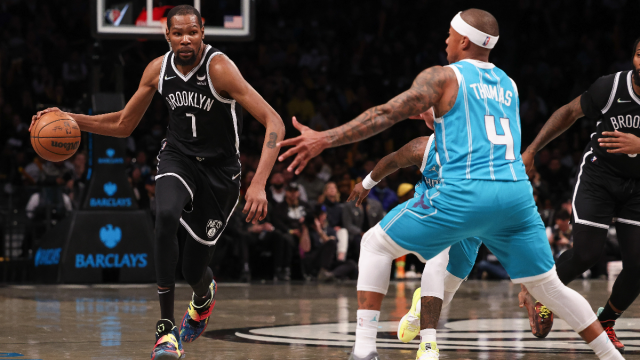 Brooklyn Nets forward Kevin Durant and NBA guard Isaiah Thomas