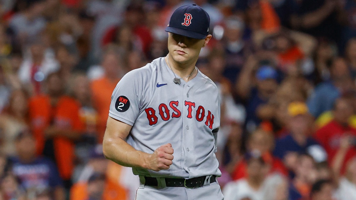 Boston Red Sox starting pitcher Tanner Houck (89) in the bottom of the  first inning of the MLB game between the Boston Red Sox and the Houston  Astros Stock Photo - Alamy