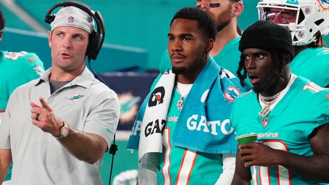 Miami Dolphins receivers Jaylen Waddle, Tyreek Hill