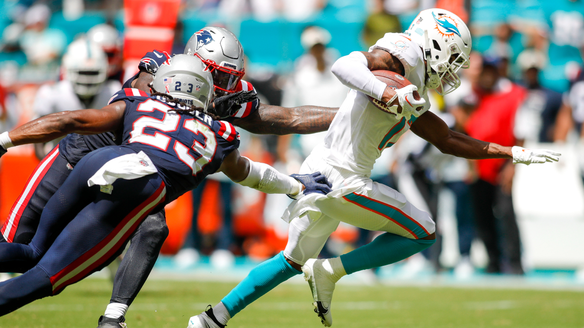 New England Patriots fumble away game, waste Mac Jones' impressive debut in  loss to Miami Dolphins 