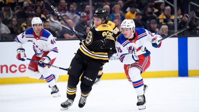 Boston Bruins forward Luke Toporowski