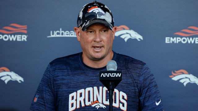 Denver Broncos head coach Nathaniel Hackett
