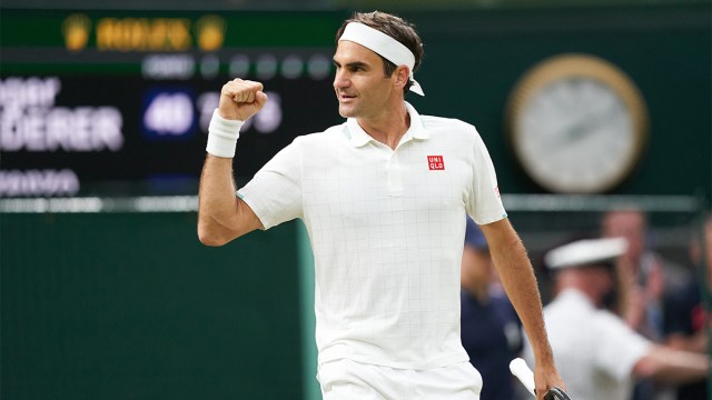 Professional tennis player Roger Federer