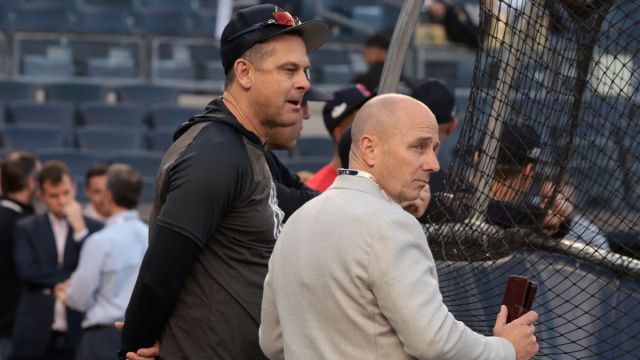 New York Yankees manager Aaron Boone and general manager Brian Cashman