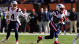 New England Patriots quarterback Bailey Zappe and running back Rhamondre Stevenson