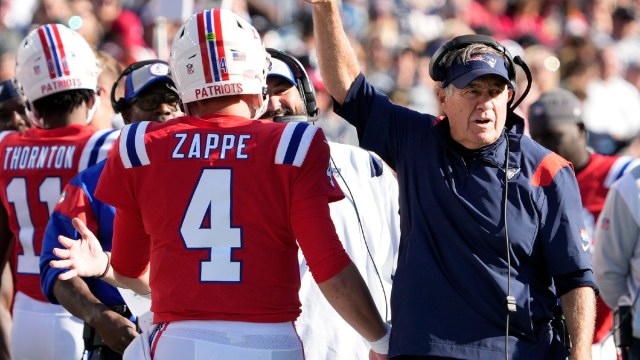 Patriots quarterback Bailey Zappe