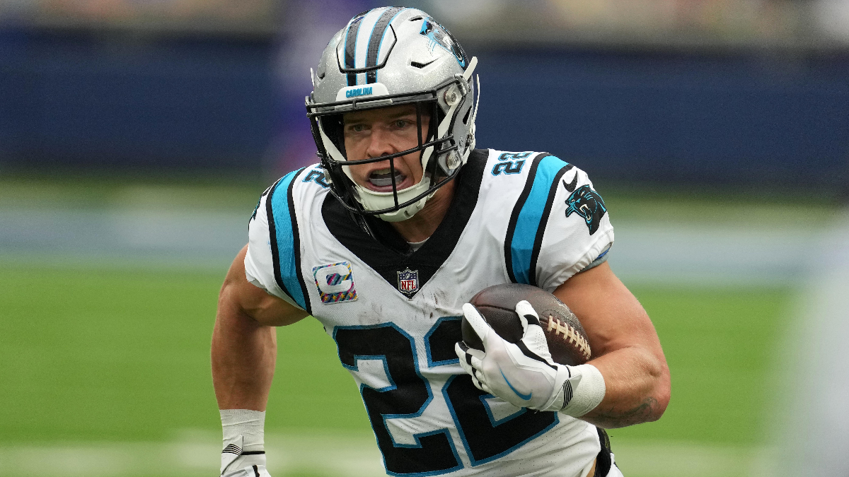 Bleachers Sports Music & Framing — Christian McCaffrey Authentic