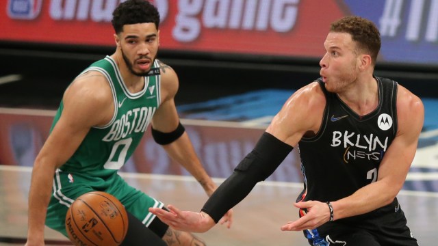 Boston Celtics forwards Jayson Tatum, Blake Griffin