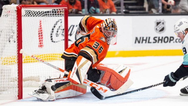 Anaheim Ducks netminder John Gibson