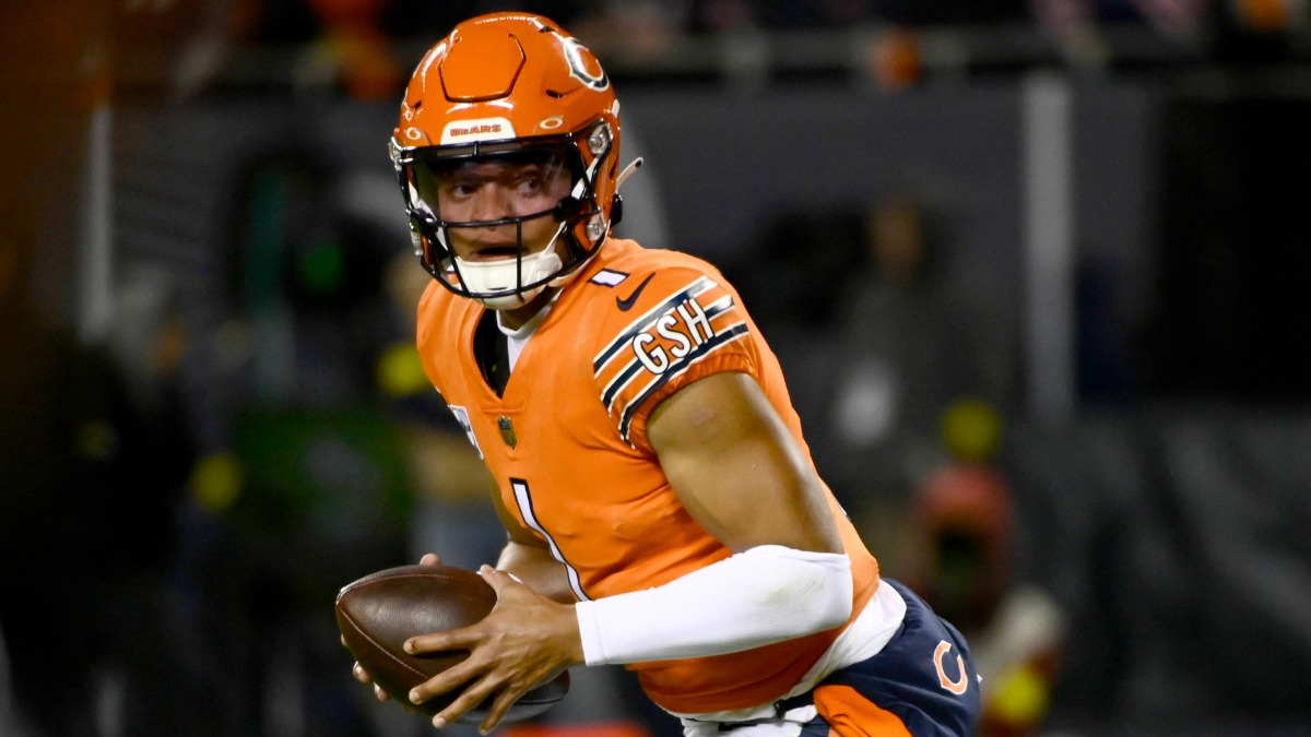 Chicago Bears: Justin Fields 2022 Orange Uniform - Officially